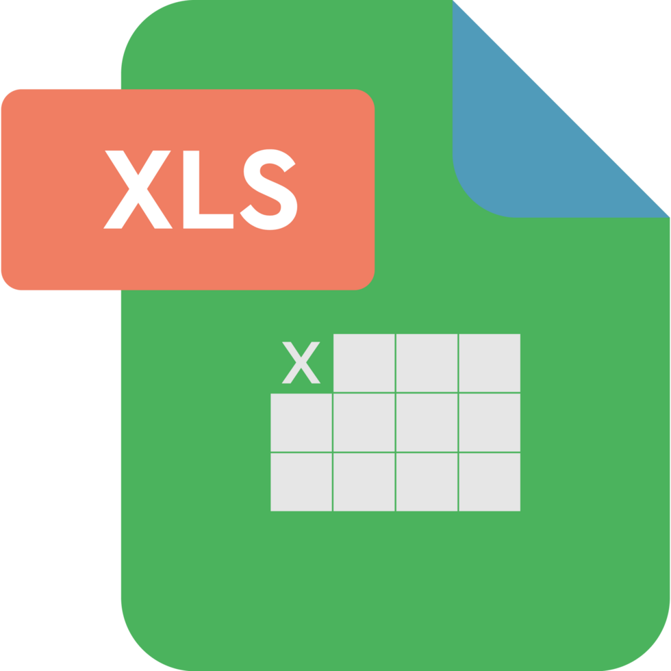 Xls File Format Icon Rounded Shapes png