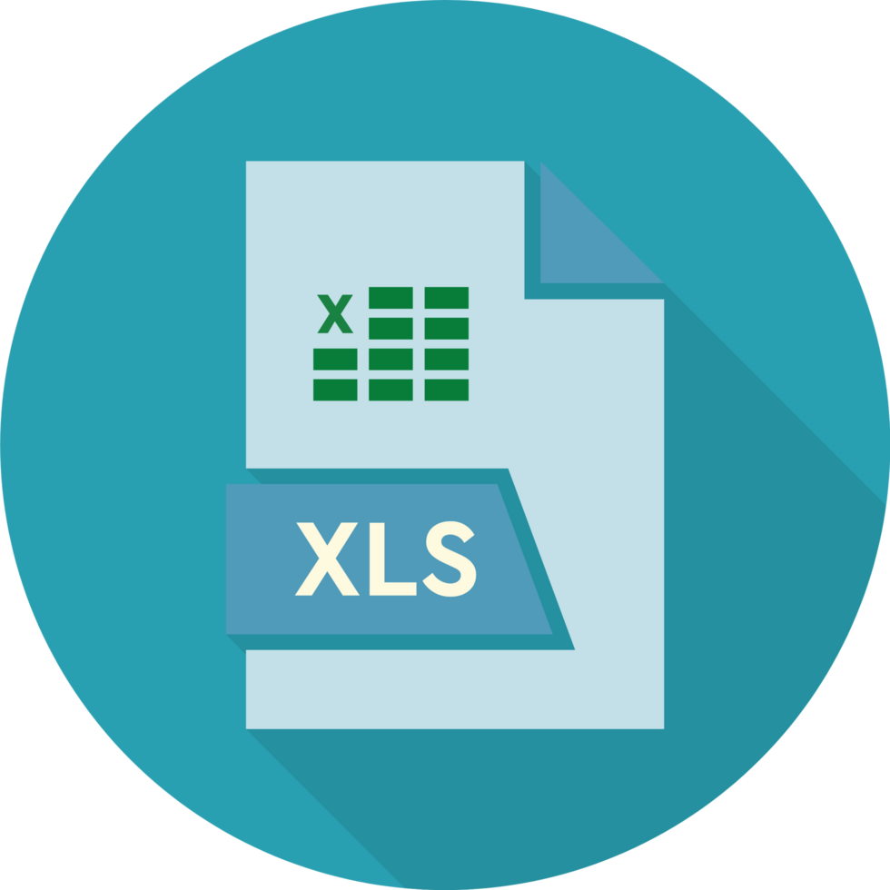 Xls File Format Icon Space In Shapes And Circular Shape Outside png