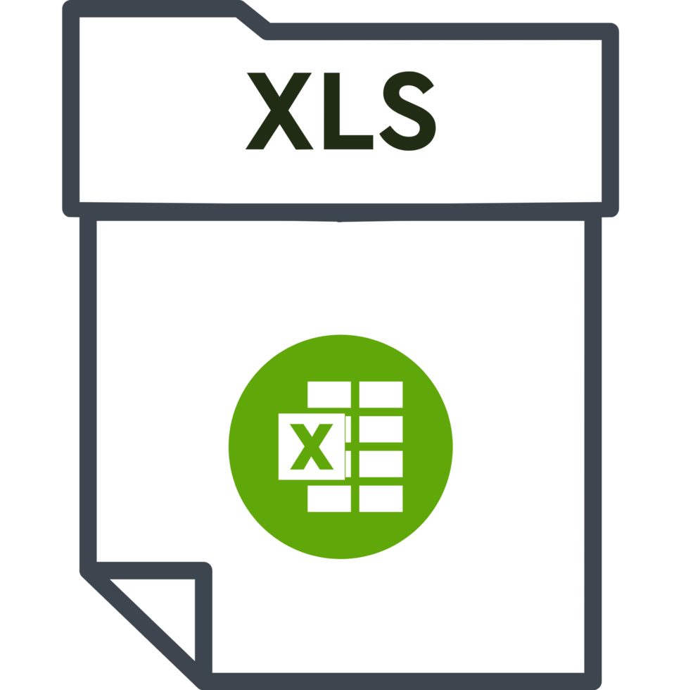 Xls File Format Minimal Icon With Thick Outline png