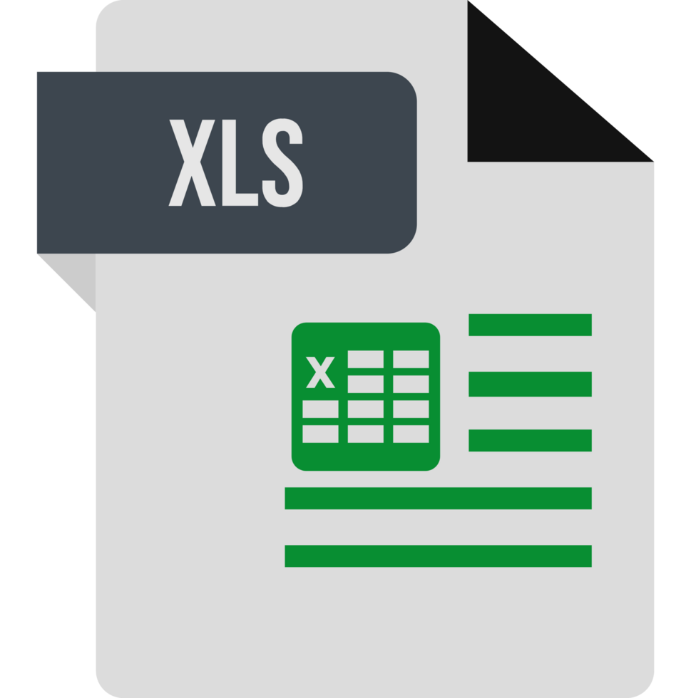 Xls Icon Black And Grey With Symbol png