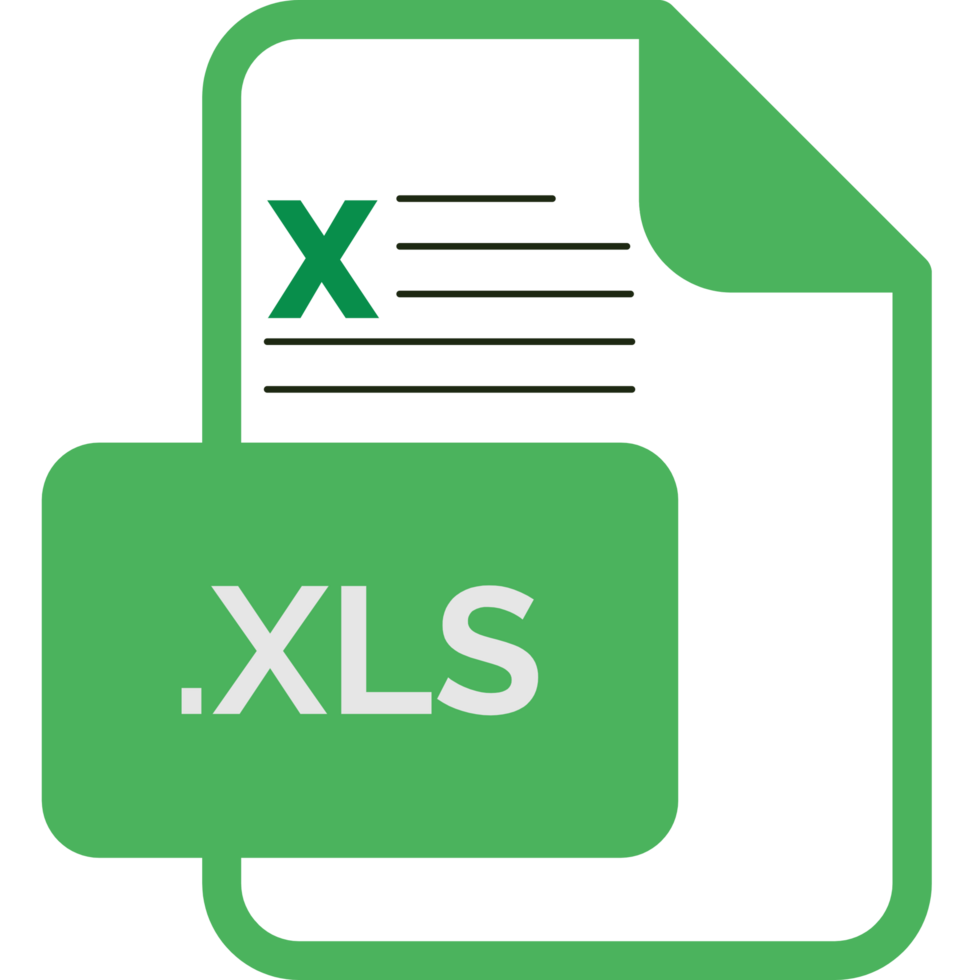 Xls File Extension Icon Malachite Fill Rounded Corners png