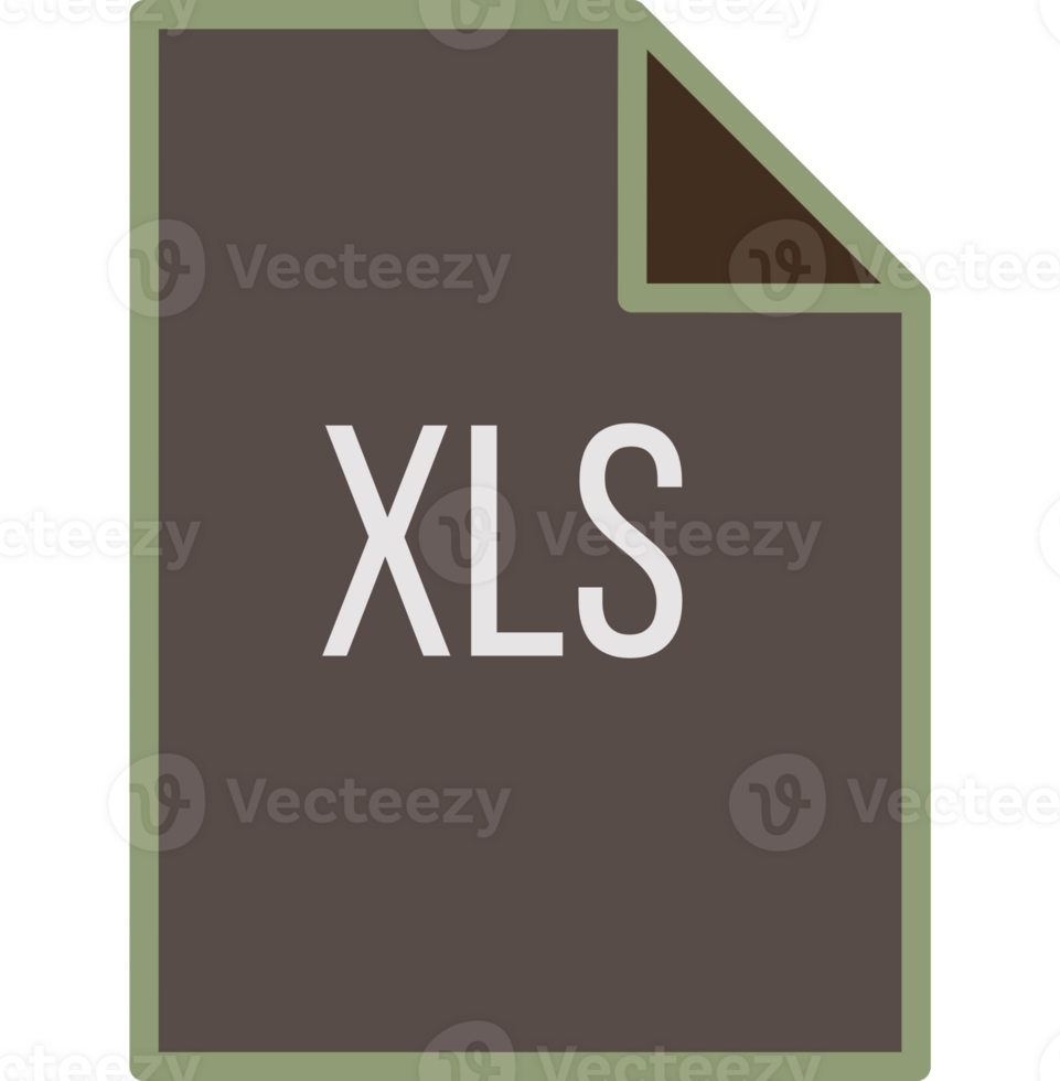 Xls File Icon Fill Crisp Corner Illustration png