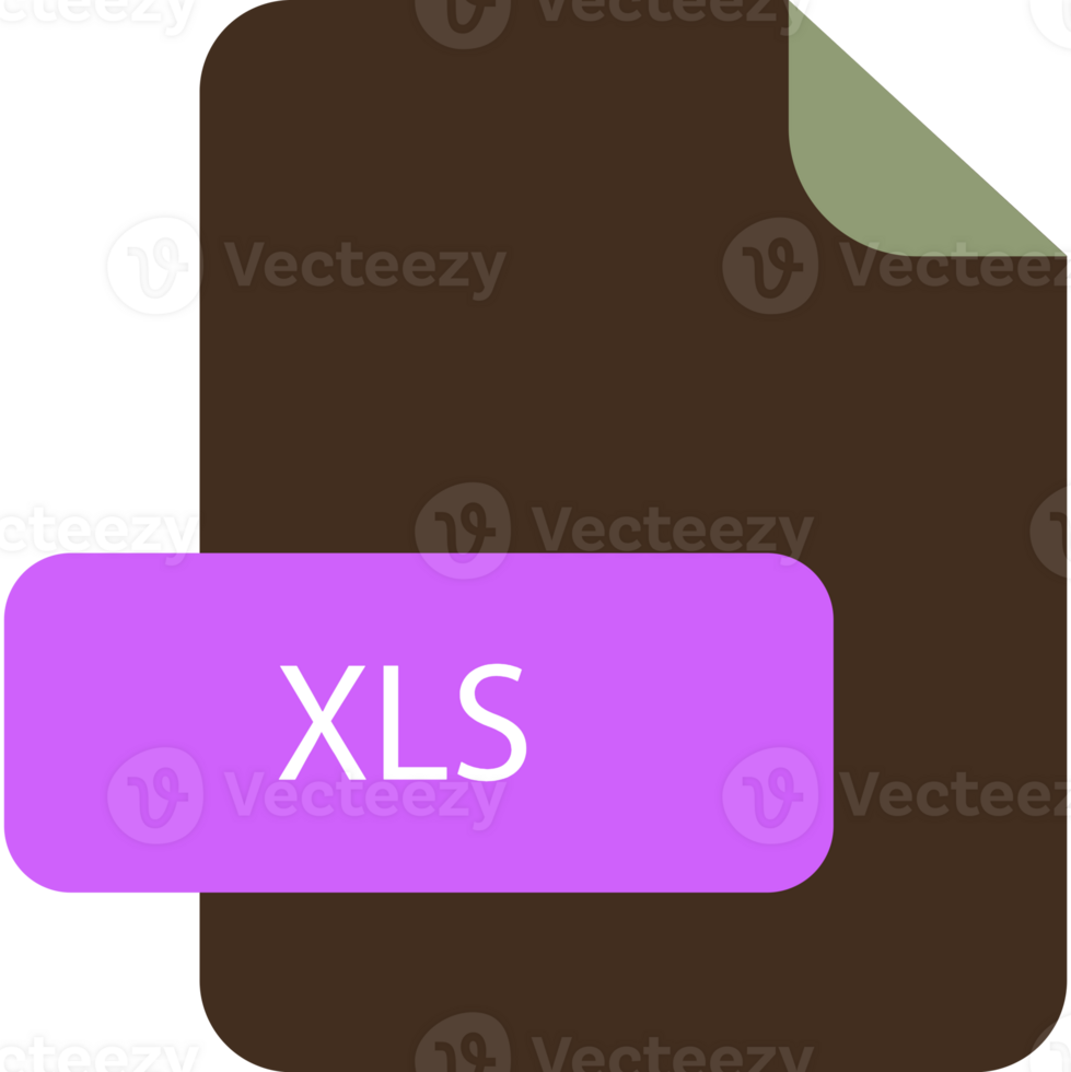 Xls File Extension Icon Rounded Corners And Deep Color Illustration png