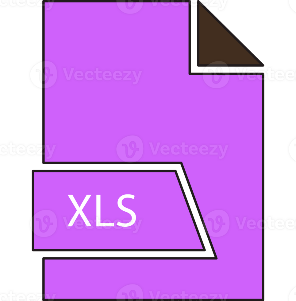 Xls File Format Icon In Shapes 2 Colors And Side Contour Art png