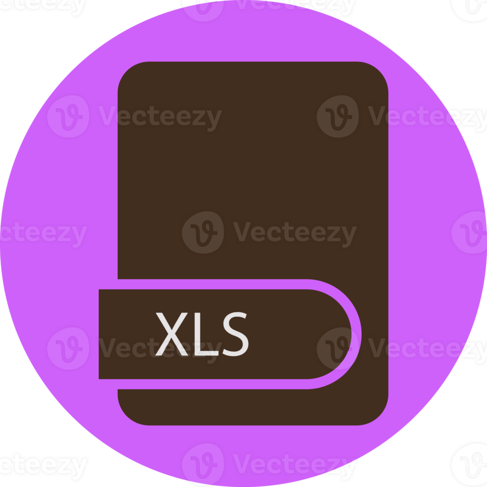 Xls File Format Icon Circular Shape Design Element png