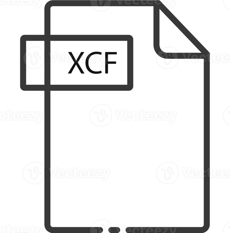 Xcf File Format Minimal Icon With Black Outline png