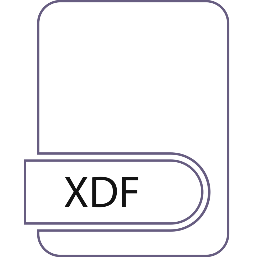 The xdf logo is shown on a black background png