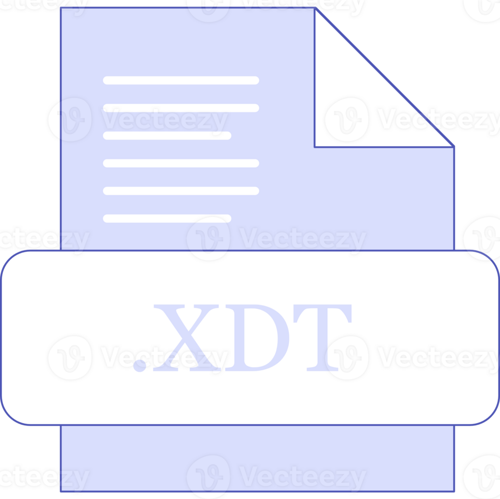 Modern Xdt File Extension Icon Fill With Minimal Colors png