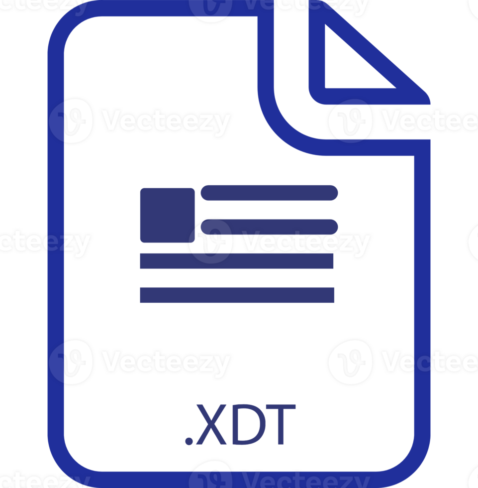 Modern Xdt File Icon With Symbol png