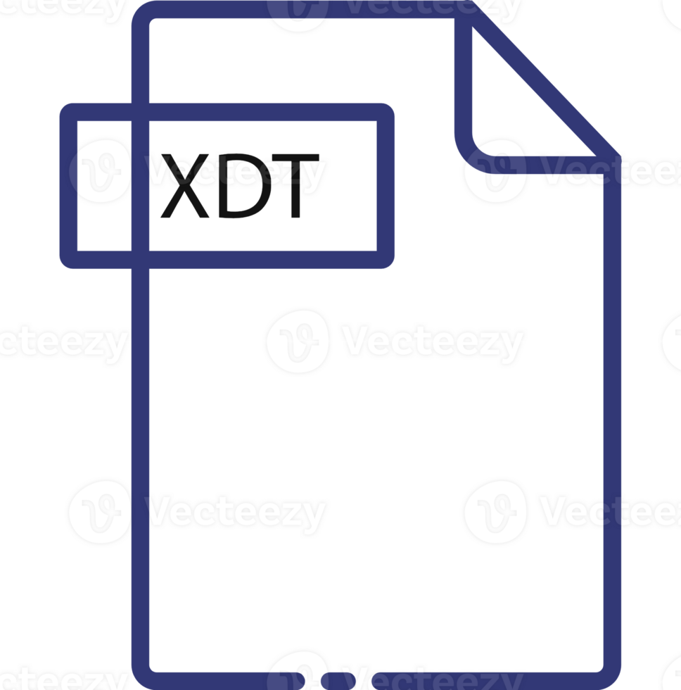Xdt File Format Minimal Icon With Black Outline Art png