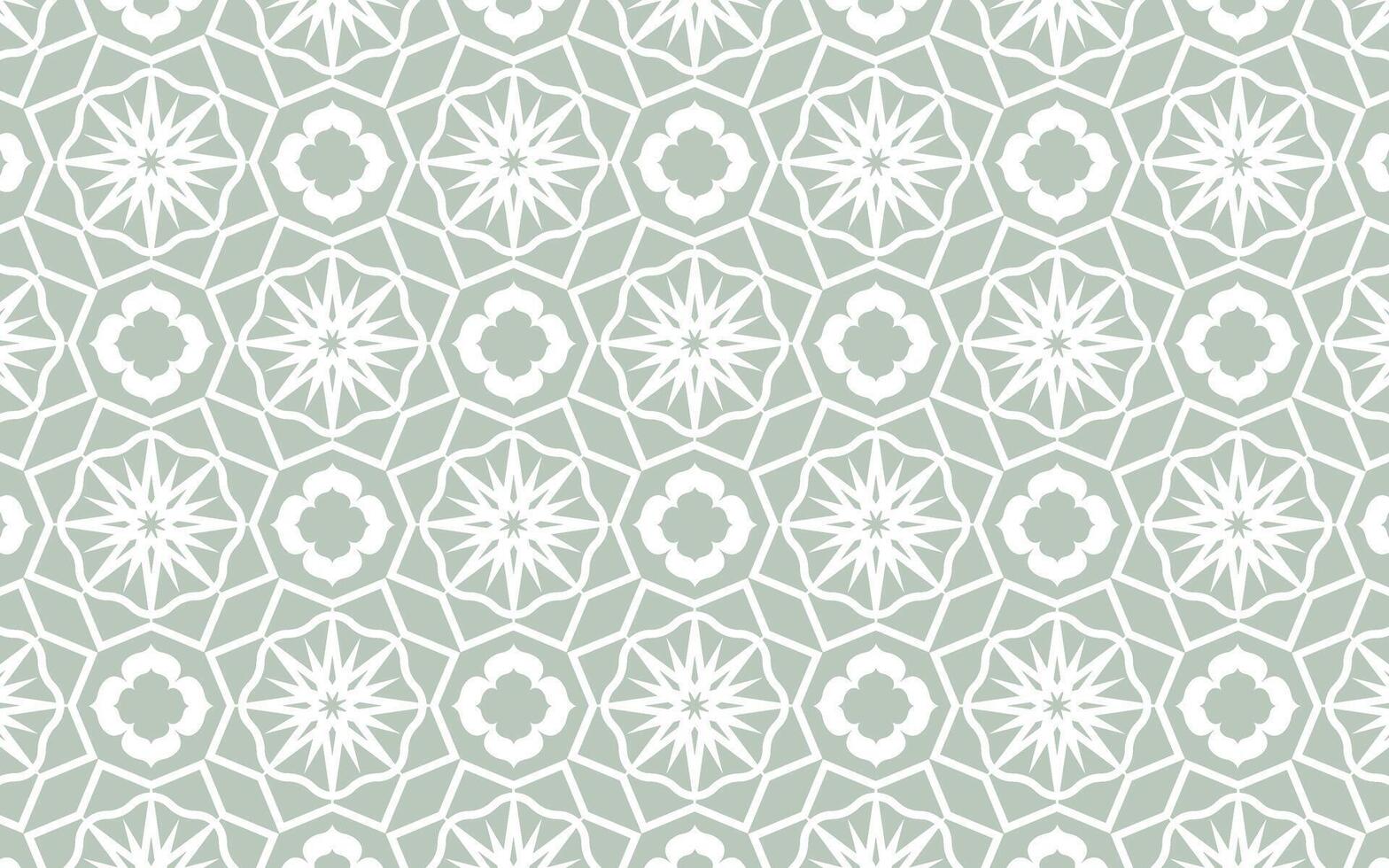 A green and white geometric pattern, ramadan and eid arabic islamic background vector