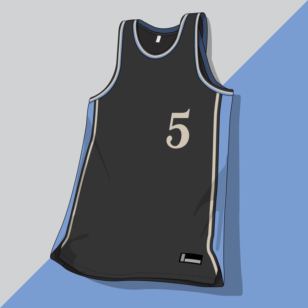 Simple basketball jersey design template vector