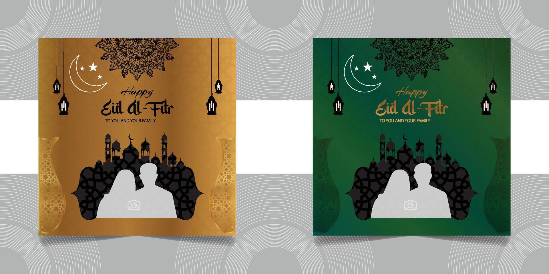 Eid ul fitr and Eid Mubarik Instagram and facebook story template vector