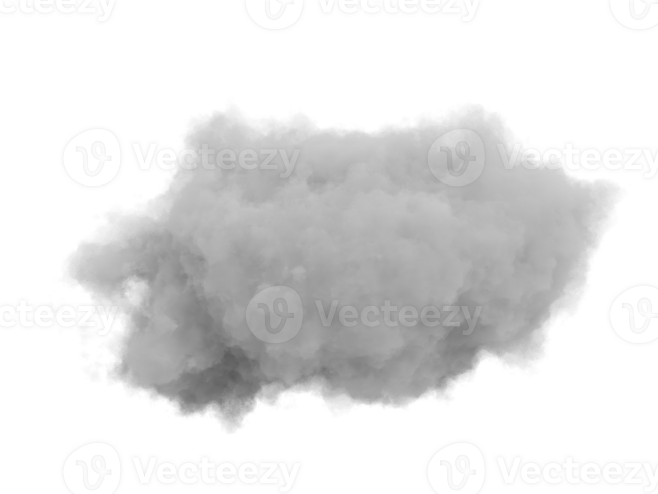 Light smoky cloud with soft edges on a transparent background. png