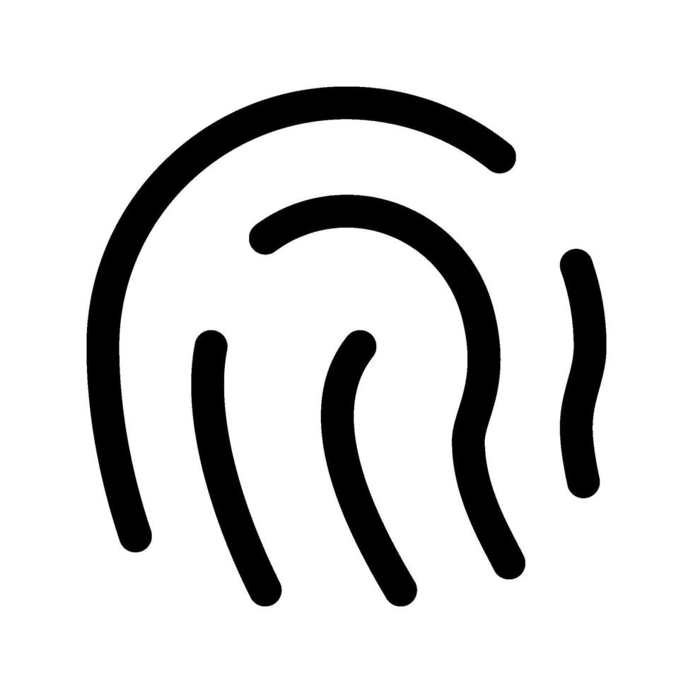 fingerprint icon. Touch ID icon isolated fingerprint design. Scanner icon. illustration vector