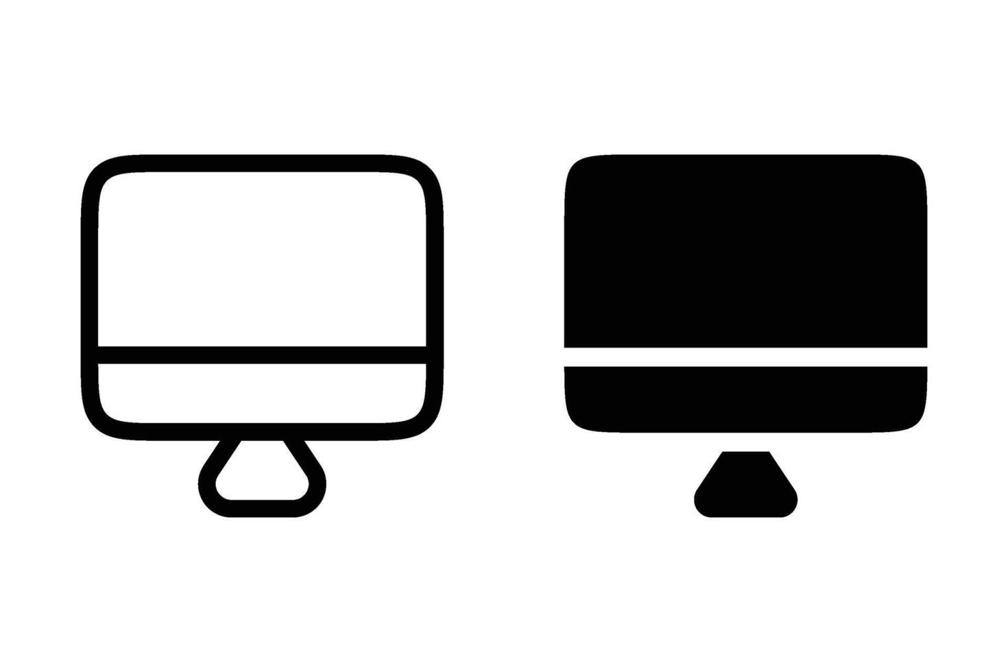 Monitor icon. sign for mobile concept and web design. illustration vector