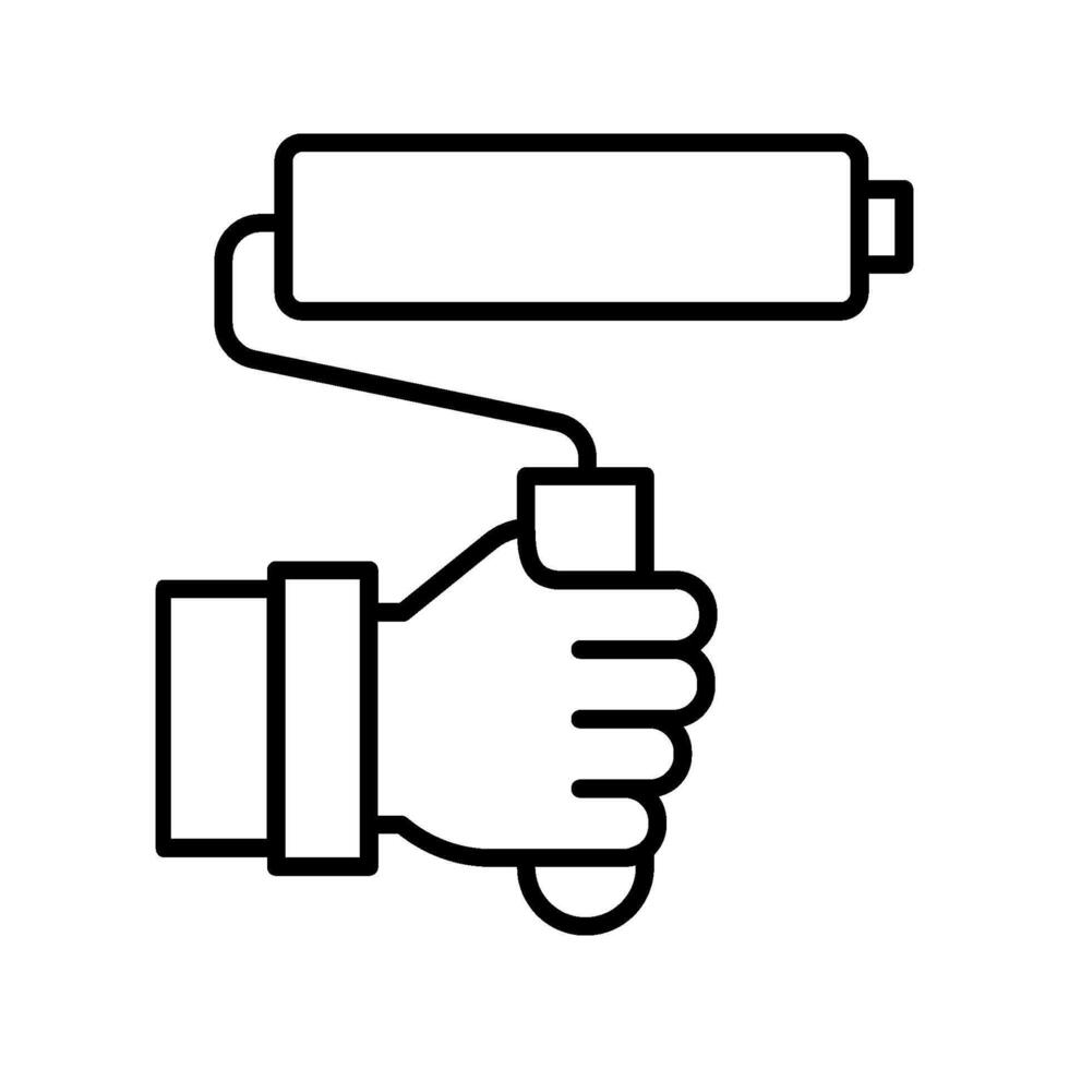 Roller icon . Paint Roller Symbol. for mobile concept and web design. illustration on white background vector