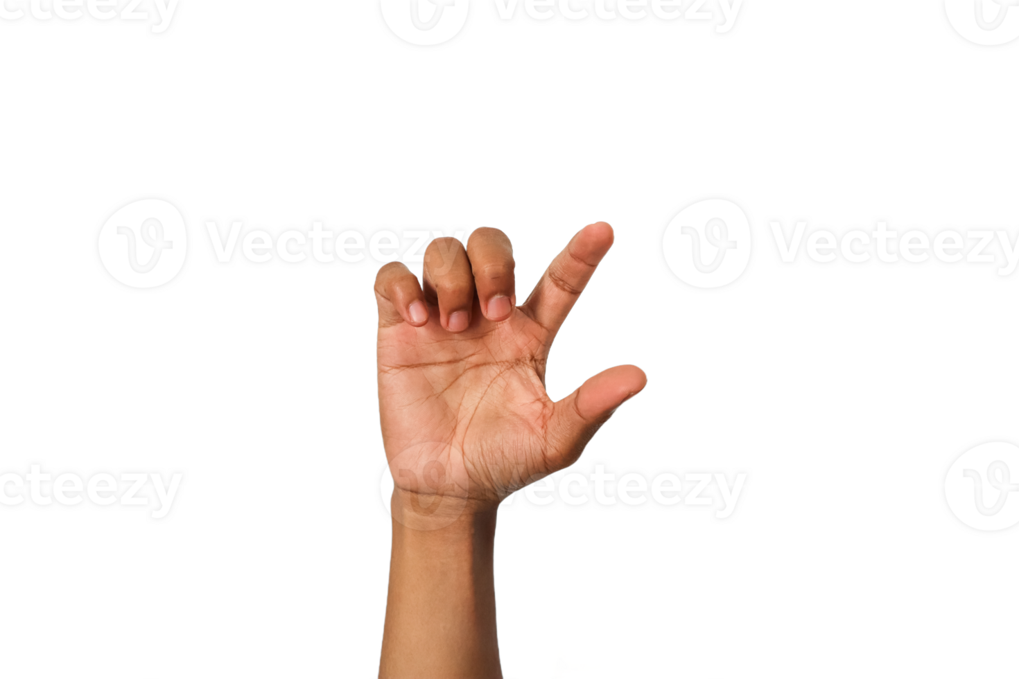 Brown Hand Reaching on Transparent Background png