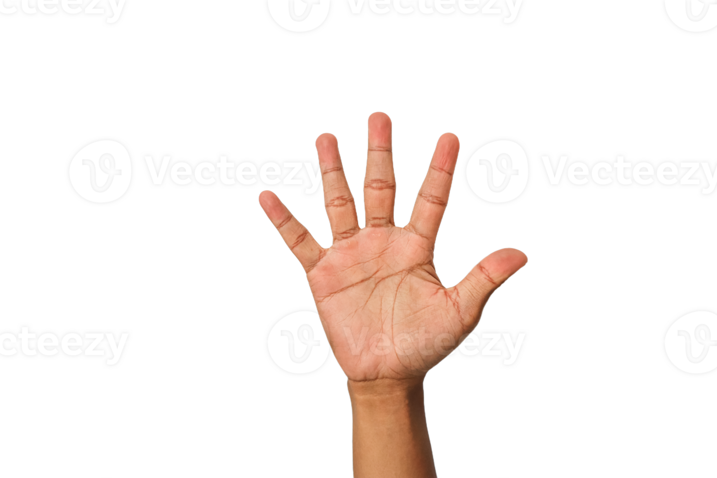 Open Brown Hand On Black Background png