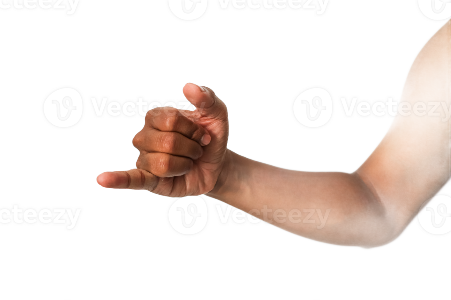 Brown Hand Gesturing Phone Call On Transparent Backgrounds png