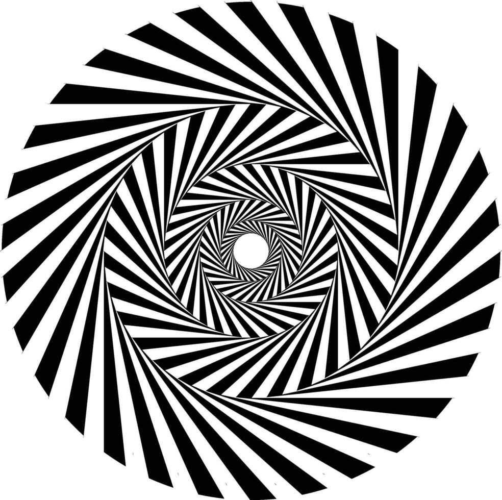 Spiral Optical illusion. Hypnosis visualisation conept endless spiral. Optical illusion Style Background. vector