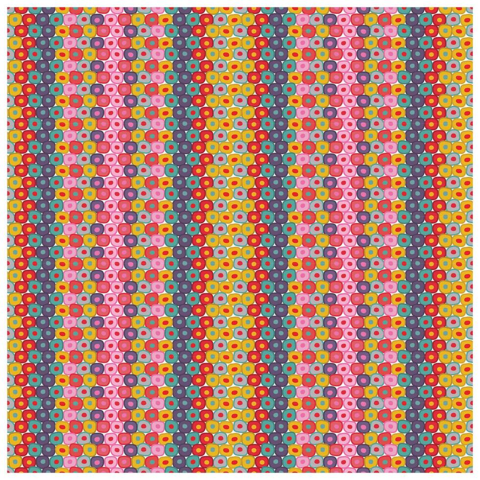 A vibrant pattern of colorful hexagons arranged in vertical stripes, featuring shades of pink, red, yellow, and green, the bold colors and geometric shapes give the pattern a retro and stylish feel. vector