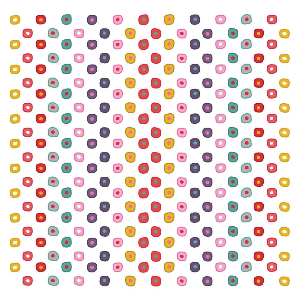 A vibrant, patterned background featuring multicolored circle in red, purple, yellow, pink, and teal against a white backdrop vector