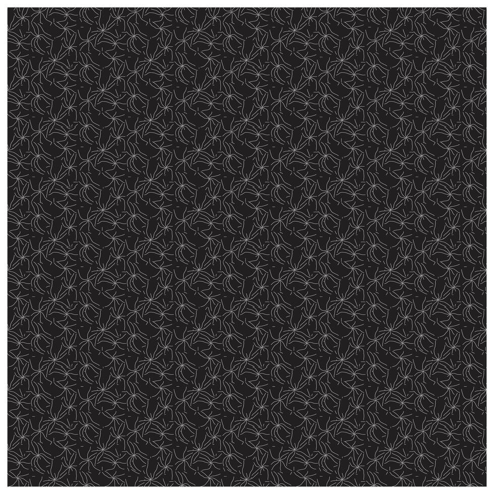 Seamless black background with delicate, light gray floral and leaf patterns, creating a subtle and elegant design. vector