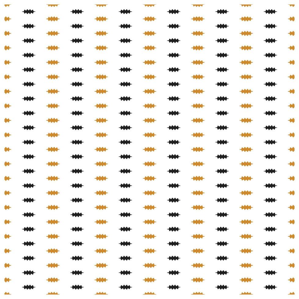 A repeating pattern of zigzag shape in black and orange on a white background, creating a vibrant, modern design, The bold colors and geometric shapes give the pattern a modern and stylish feel vector