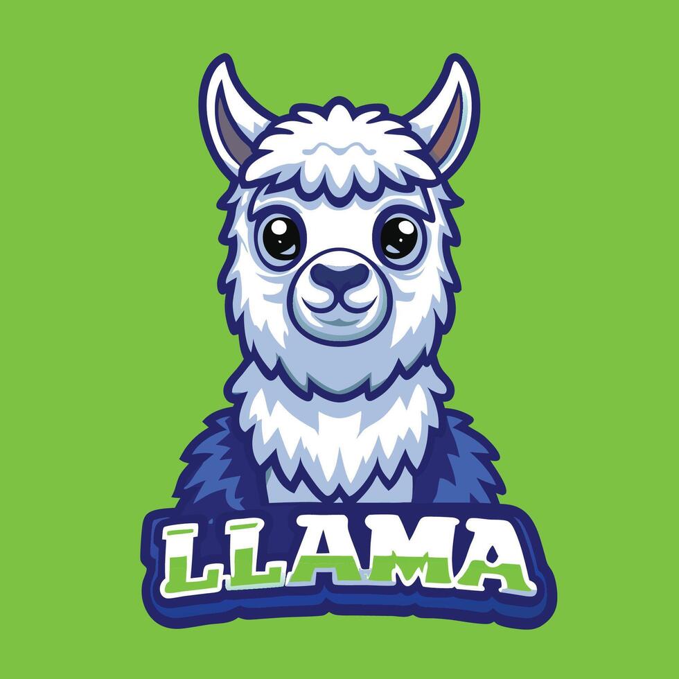 Adorable and Stylish Llama Character with Mascot Features vector