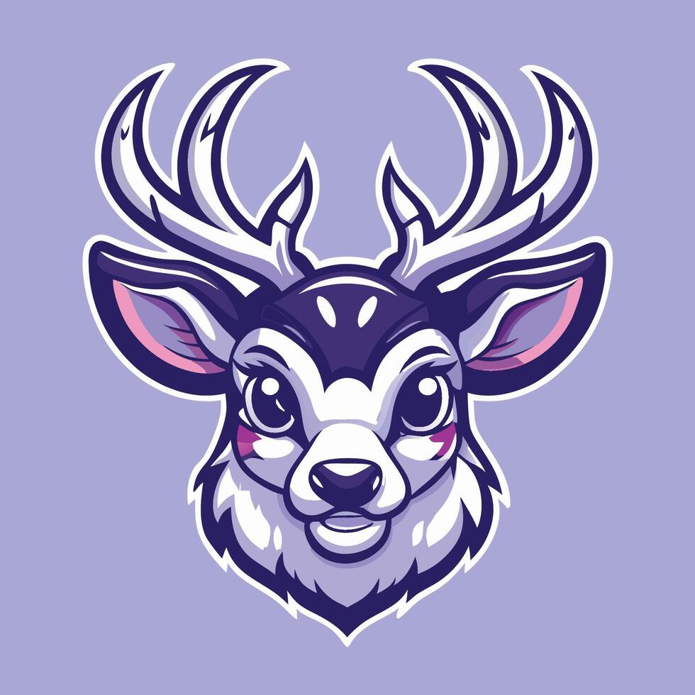 Enchanting Cartoon Character of a Cute Deer with a Friendly Expression vector