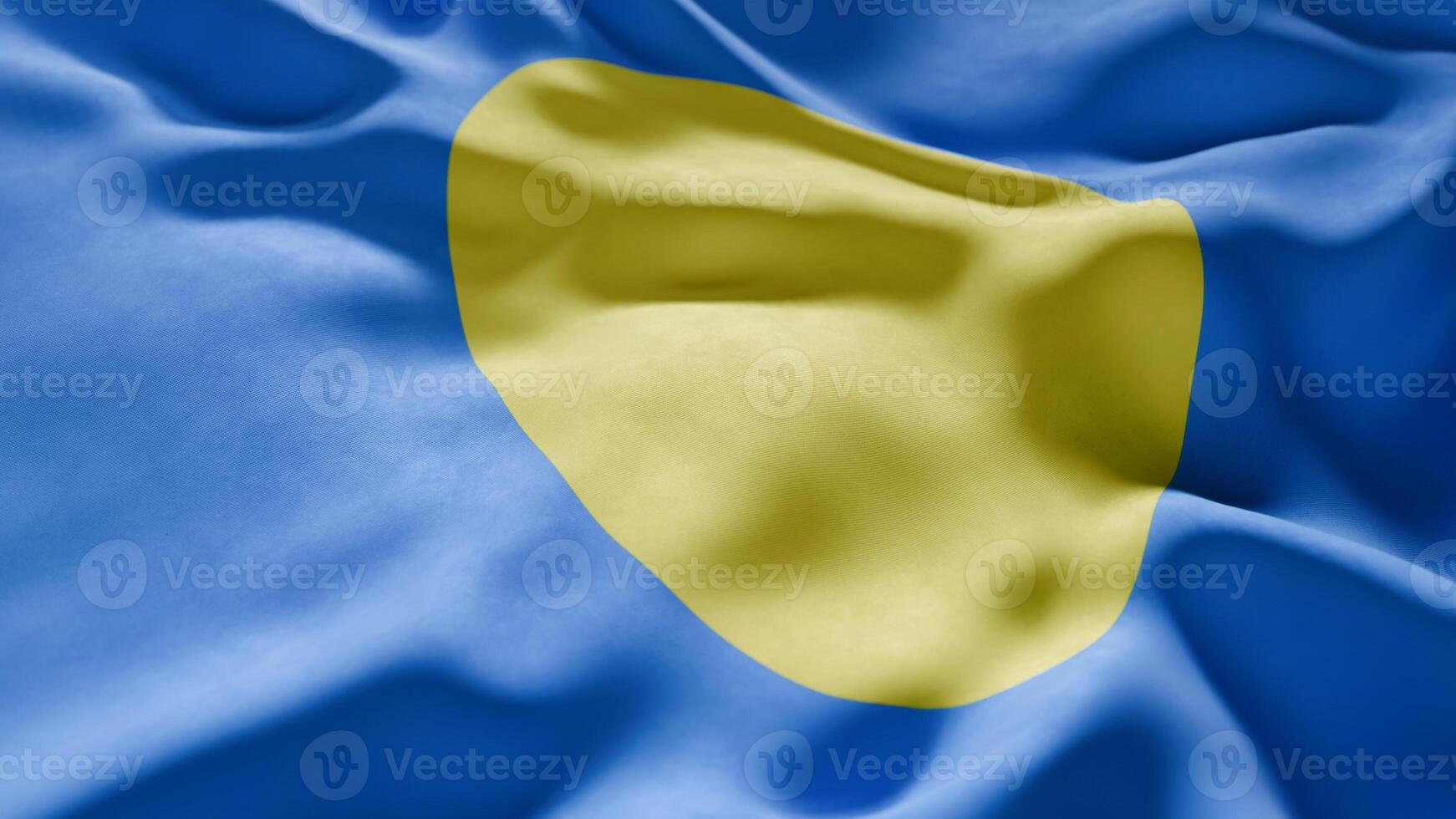 Close-up of Waving Belau flag photo