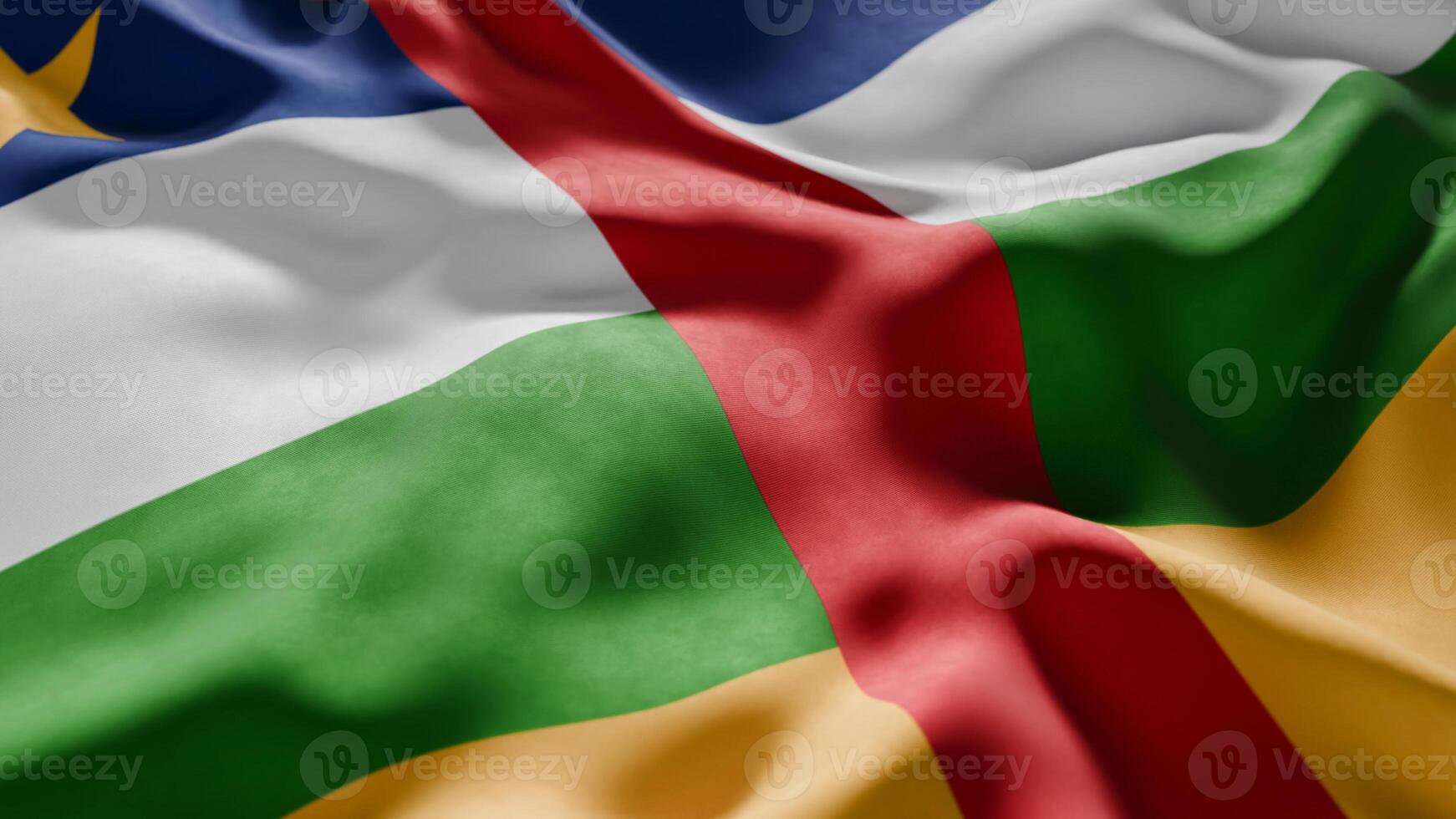 Close-up of Waving Central African Republic flag photo