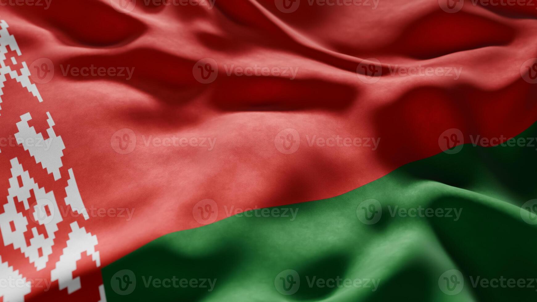 Close-up of Waving Belarus flag photo