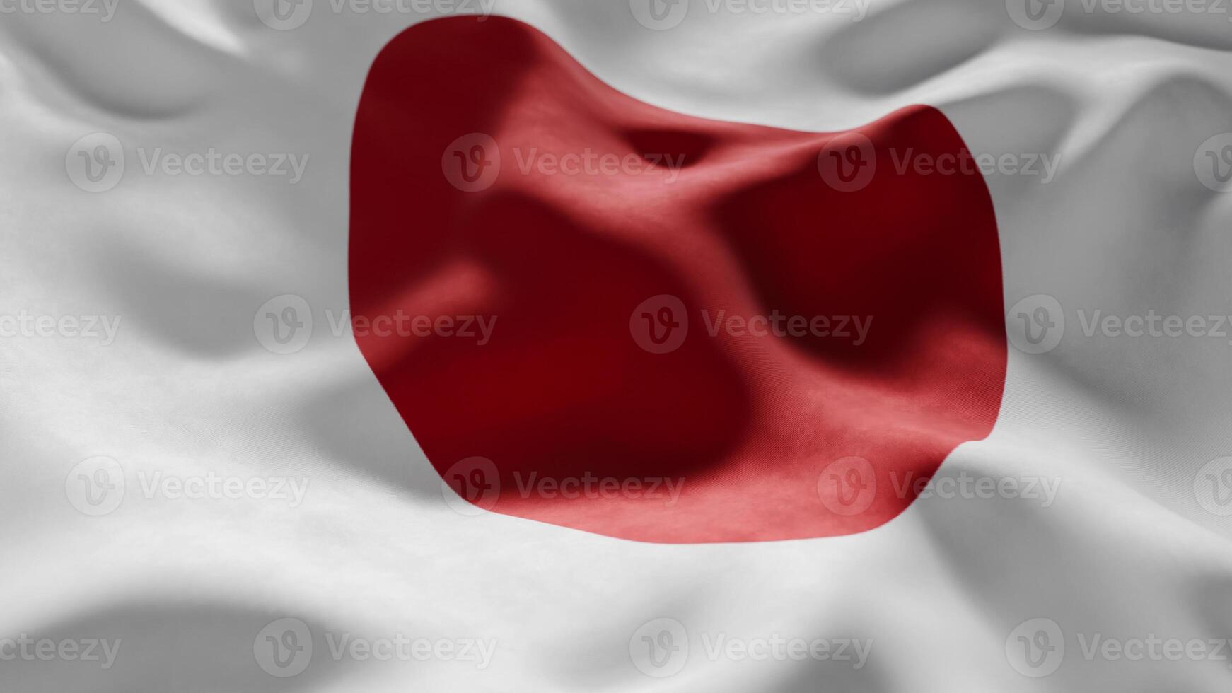 Close-up of Waving Japan flag photo