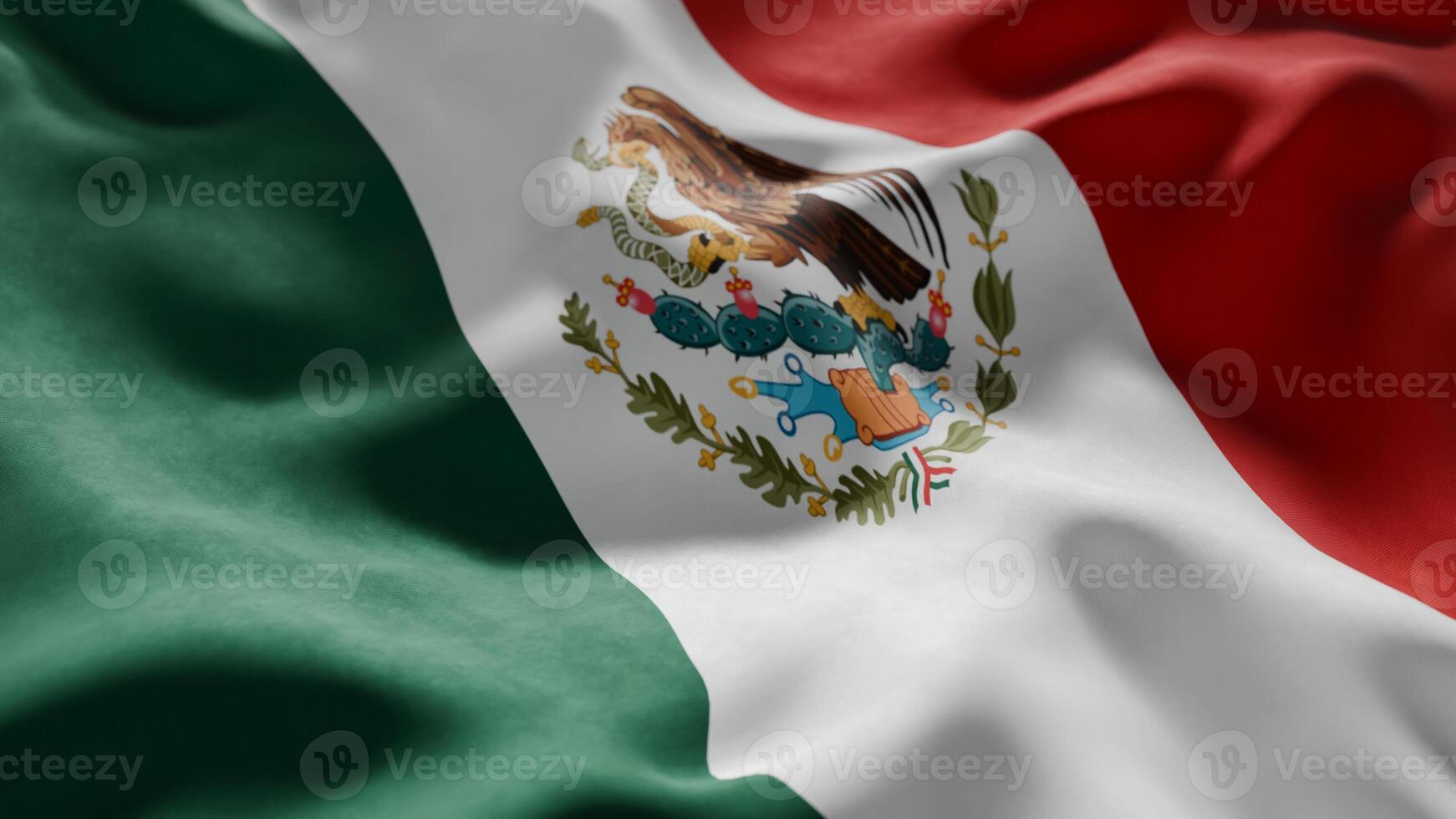 Close-up of Waving Mexico flag photo