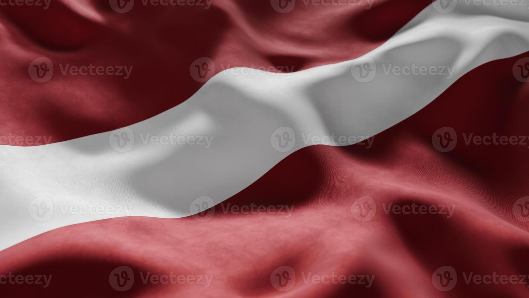 Close-up of Waving Latvia flag photo