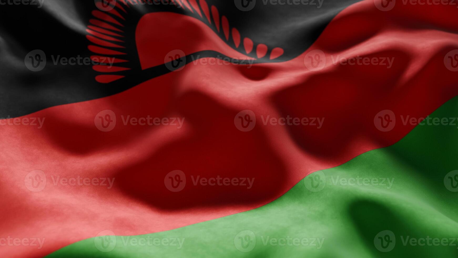 Close-up of Waving Malawi flag photo