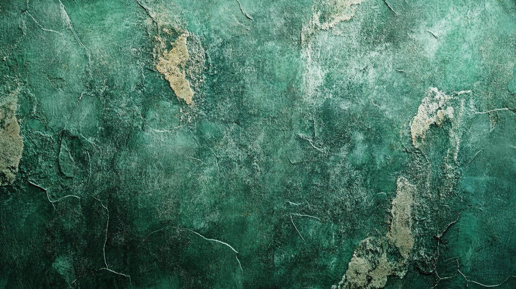 A textured green wall with beige highlights creates a rustic and artistic backdrop, perfect for adding depth and character to designs. photo