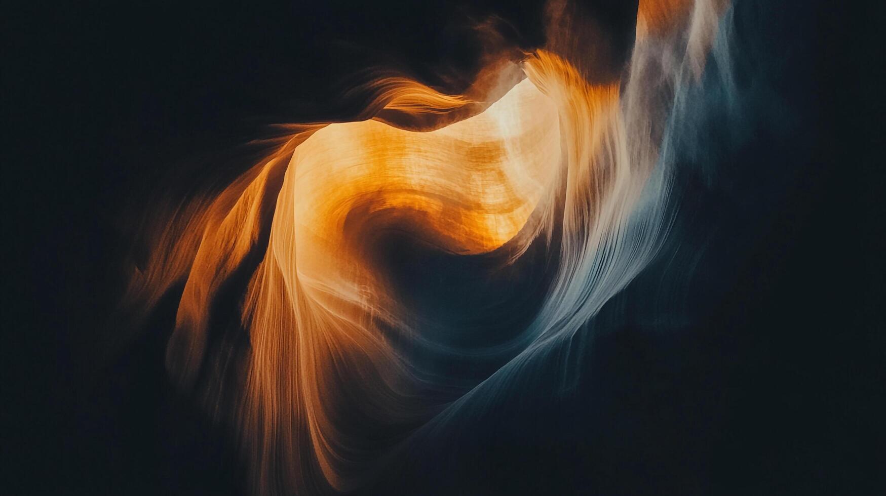 Abstract rendering of light playing across textured surfaces, with a mix of warm and cool tones creating a dynamic composition. photo