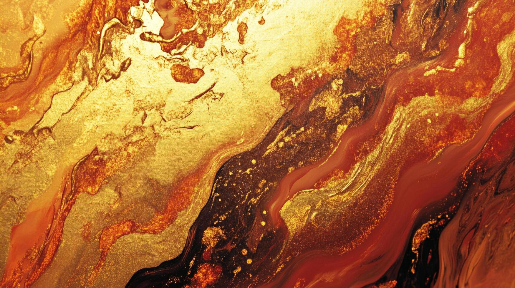 Abstract texture art with flowing golden and copper tones creating a dynamic and shimmering effect. Perfect for backgrounds. photo
