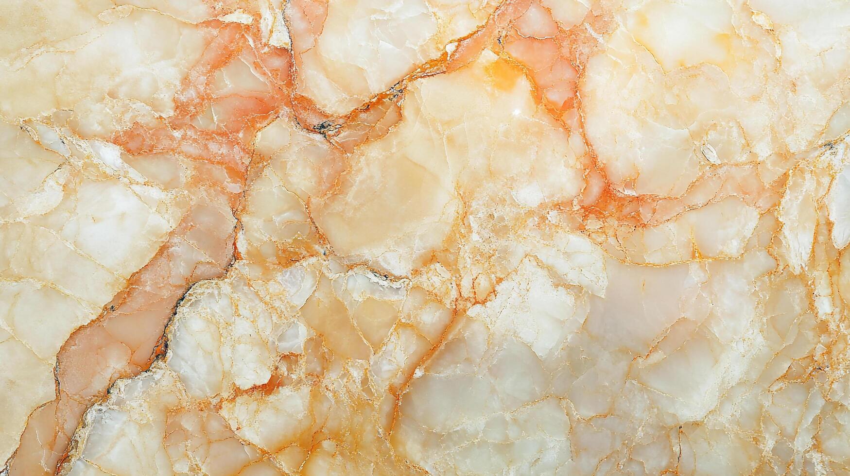 Elegant natural stone texture background featuring light yellow and orange hues with intricate veining patterns for luxurious aesthetic design. photo