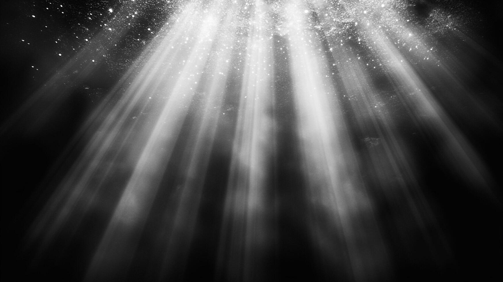 Ethereal light rays pierce through the darkness, illuminating the space with a mystical and captivating monochrome glow. A dramatic contrast. photo