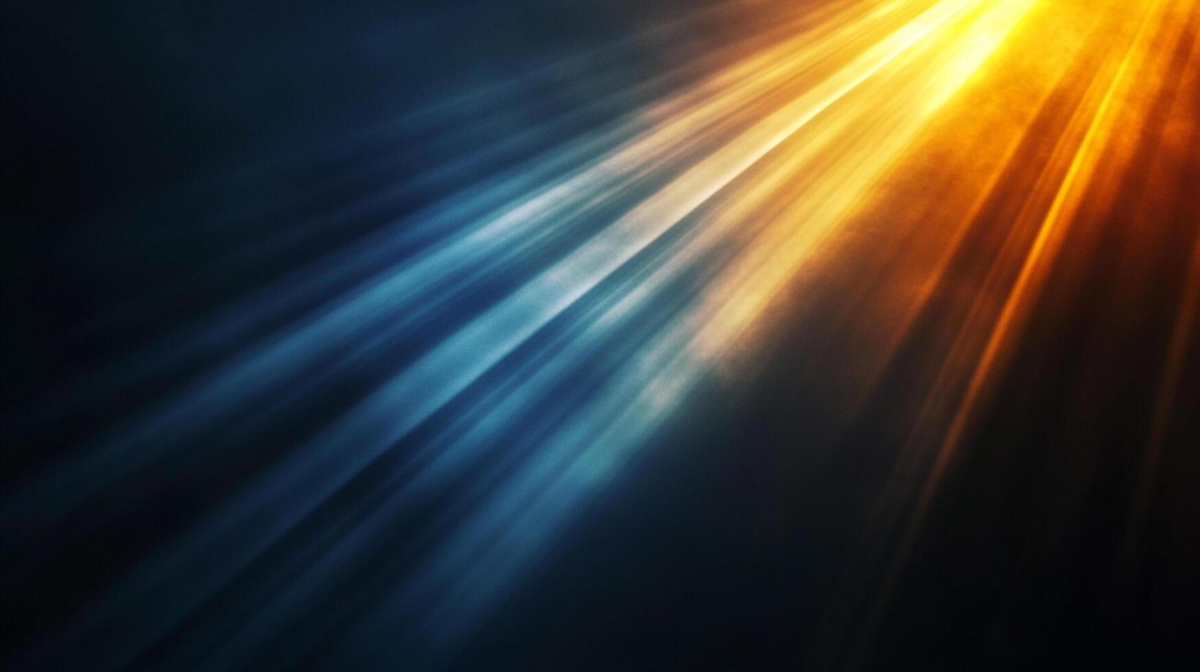 Abstract light streaks evoke a sense of mystery and intrigue, with a dynamic interplay of vibrant yellow and deep blue hues. photo