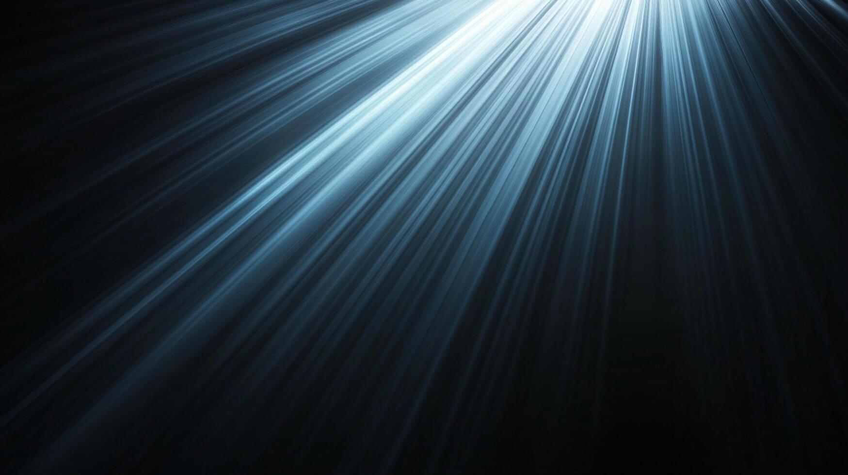 A dramatic display of light rays piercing through a dark void, creating a celestial or ethereal ambiance with a strong sense of depth. photo