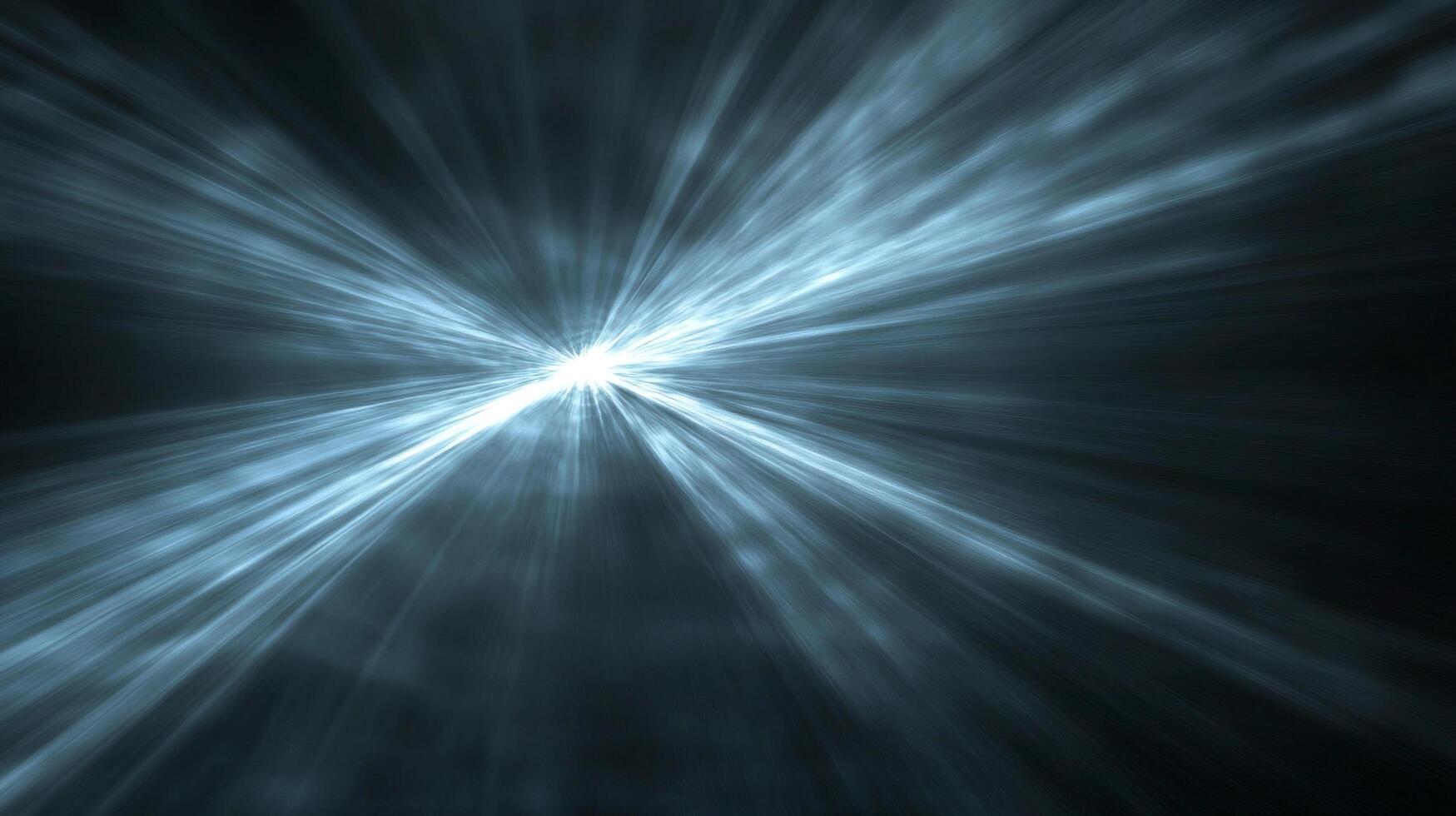 Abstract light rays emanating from a central point, creating a sense of cosmic energy and movement in a dark surrounding. photo