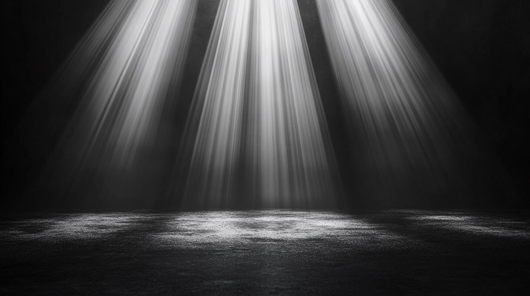 Dramatic lighting creates a striking visual, illuminating a textured surface with beams of light against a dark background. Powerful and evocative. photo