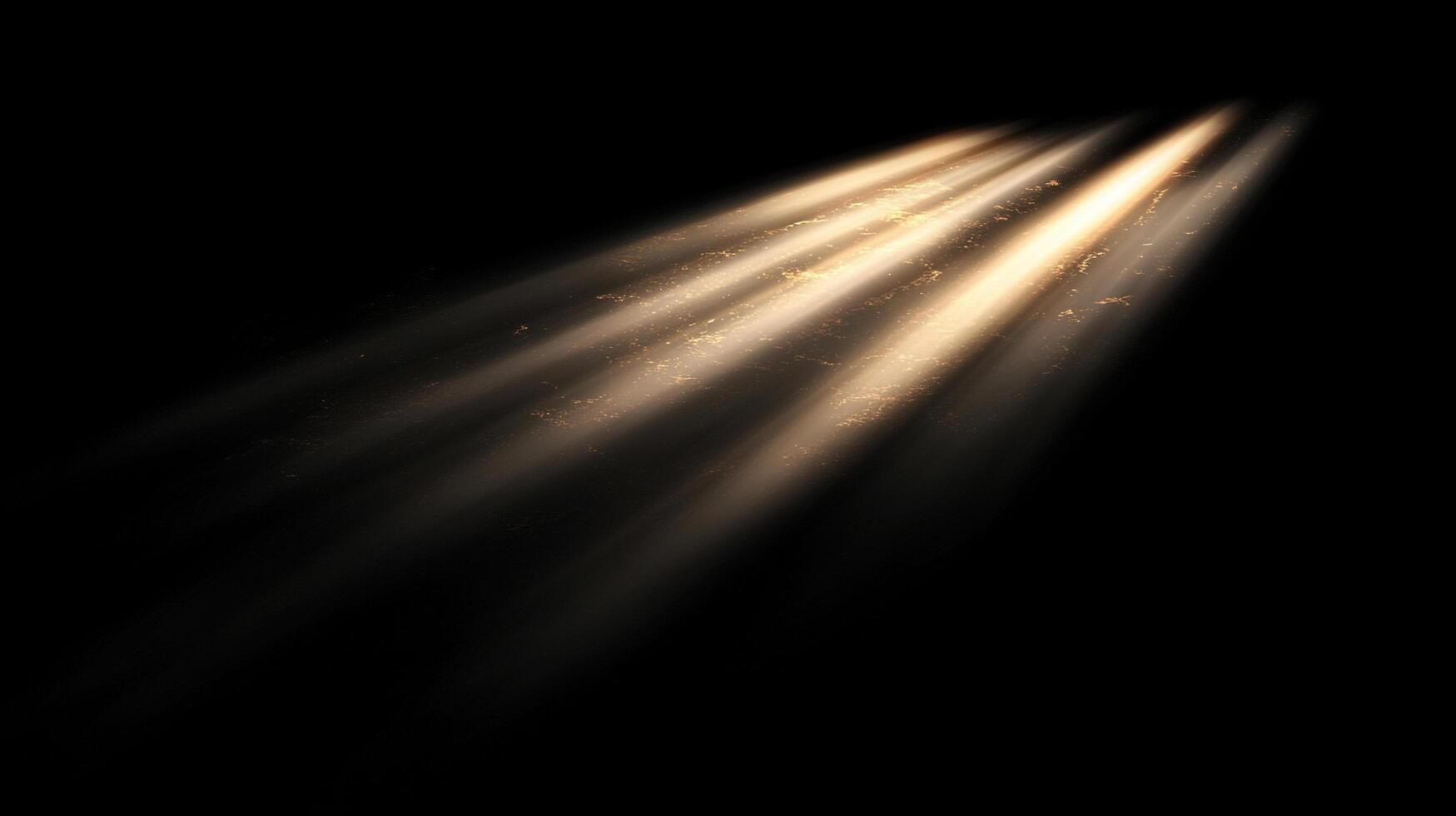 Radiant golden light streams down across a dark space, creating ethereal beams that evoke mystery and wonder in a simple yet dramatic way. photo
