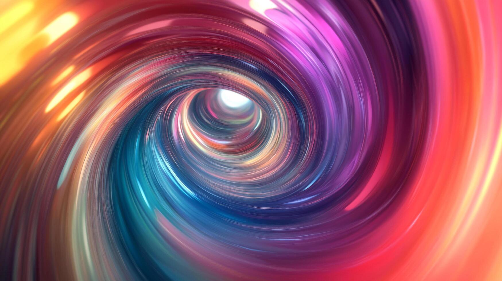 Abstract flowing stream of colorful swirls, light, and shadows that draw the viewer to the bright light at the end of the tunnel. photo