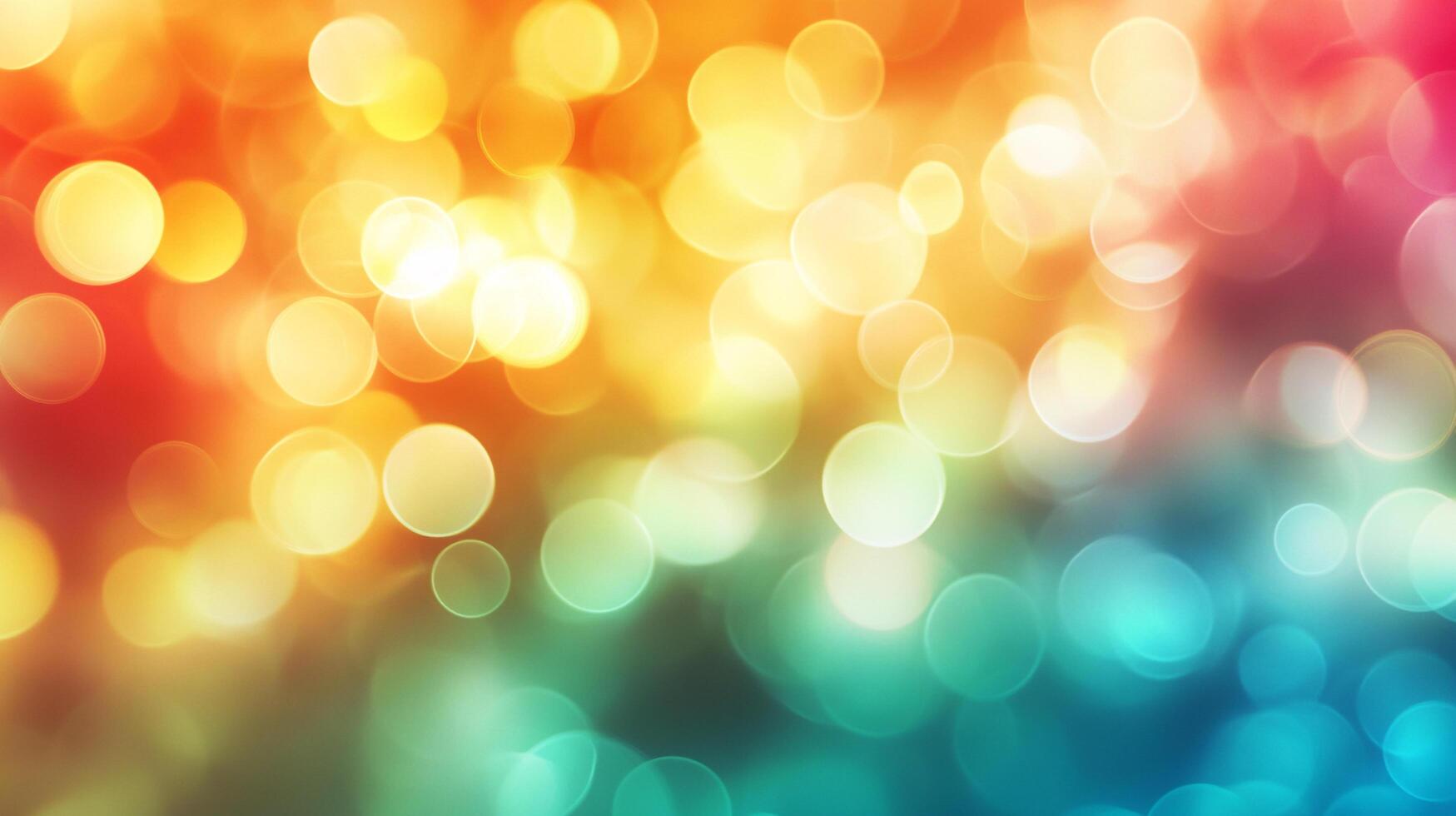 Colorful bokeh lights create a vibrant, dreamy atmosphere. The soft focus blurs the lights into luminous circles of color. photo